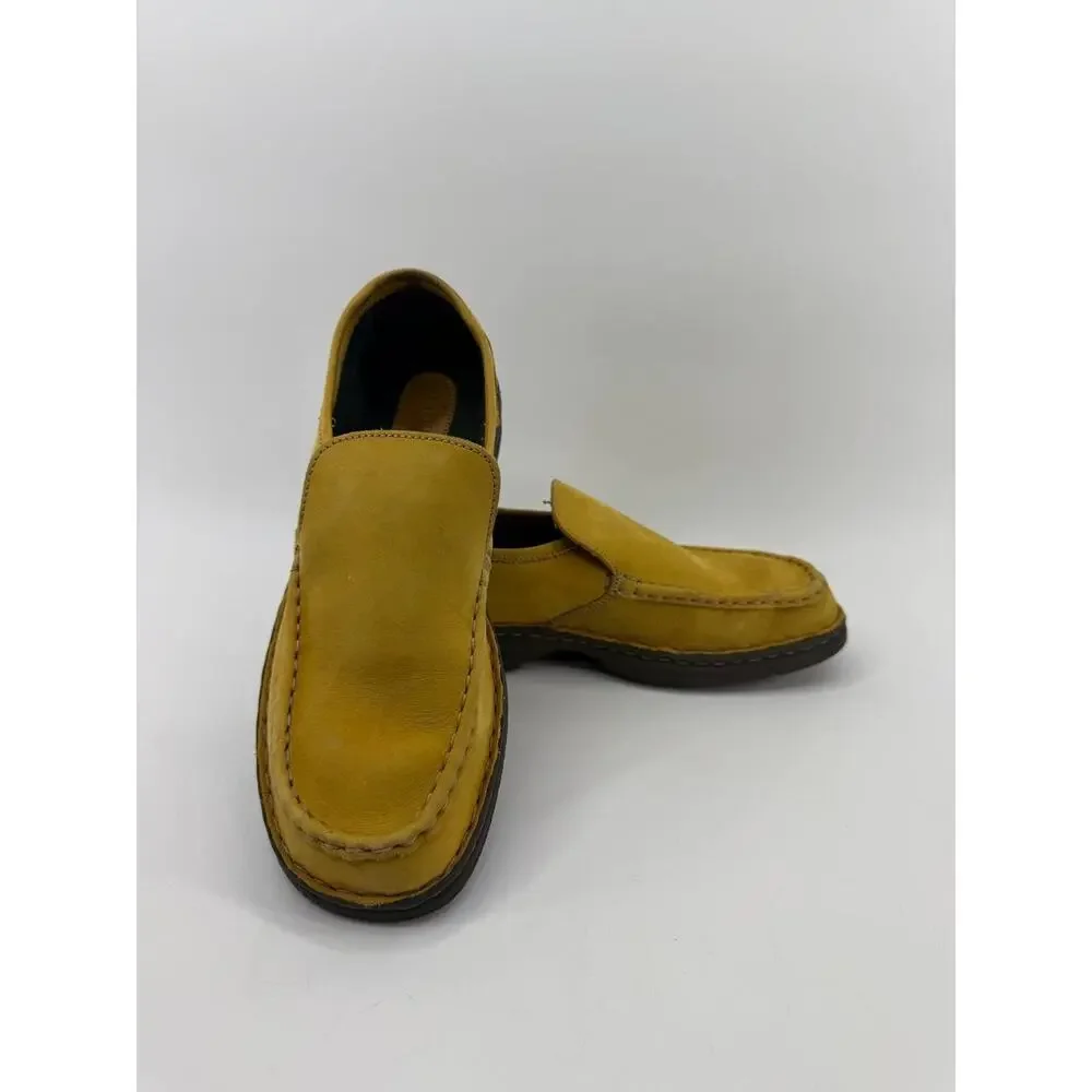 G.H. Bass & Co Men's Slip On Loafers Nubuck Leather Tan Size 9.5 M Casual Shoes